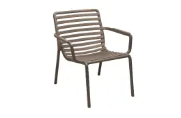 Esstisch-Gartenstuhl Doga Relax | Kunststoff | Tabak