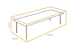 Tischschutzhülle 245 x 105 x 75 cm