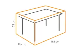 Tischschutzhülle 185 x 105 x 75 cm