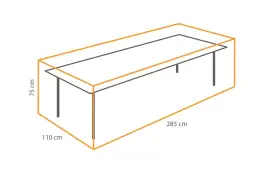 Tischschutzhülle 285 x 110 x 75 cm