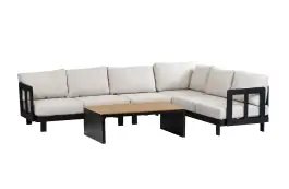 Ecklounge-Set Tulum | 5-teilig | Schwarz