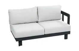 Sofa-Element Tulum | Links | Schwarz & Beige