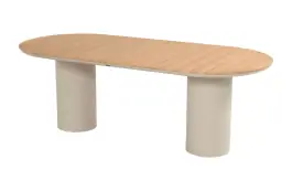 Gartentisch Valencia | 220x100cm | Sand | Aluminium und Teakholz | Hartman