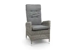 Verstellbarer Gartenstuhl | Palermo | Aschgrau | Rattan