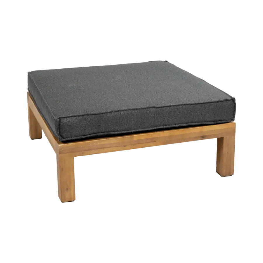 Fußbank Kent | Grau | Akazienholz