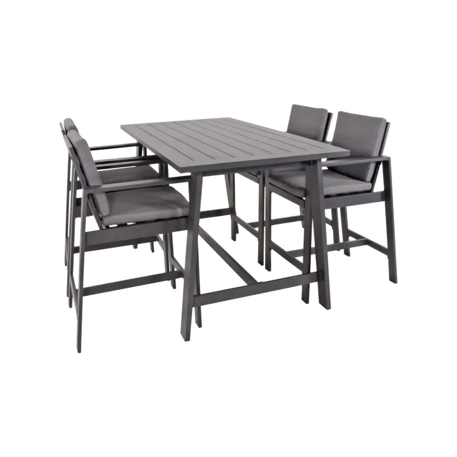 Gartenbar-Set Malibu | Charcoal | Aluminium | Lesli Living