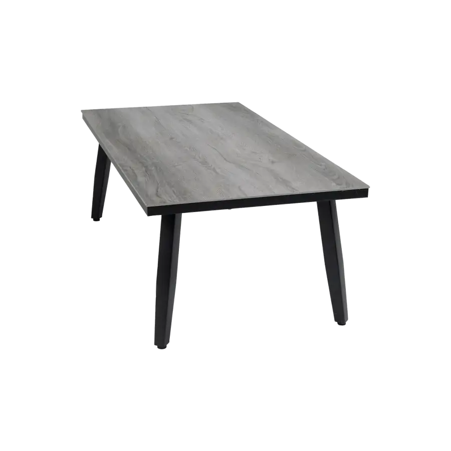 Grijze rechthoekige bijzettafel kunststof - Mykonos- 4 Seizoenen Tuinmeubelen