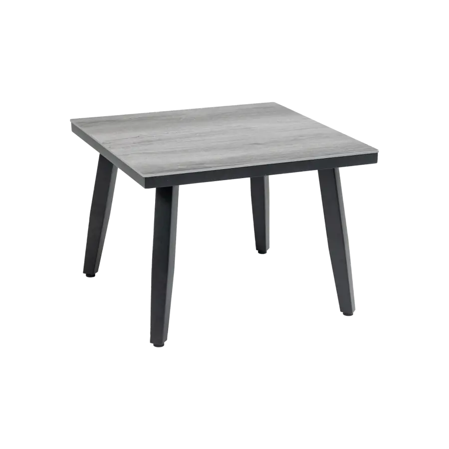 Mykonos-moderne-vierkante-bijzettafel-grijs-kunststof-aluminium-4 seizoenen Tuinmeubelen