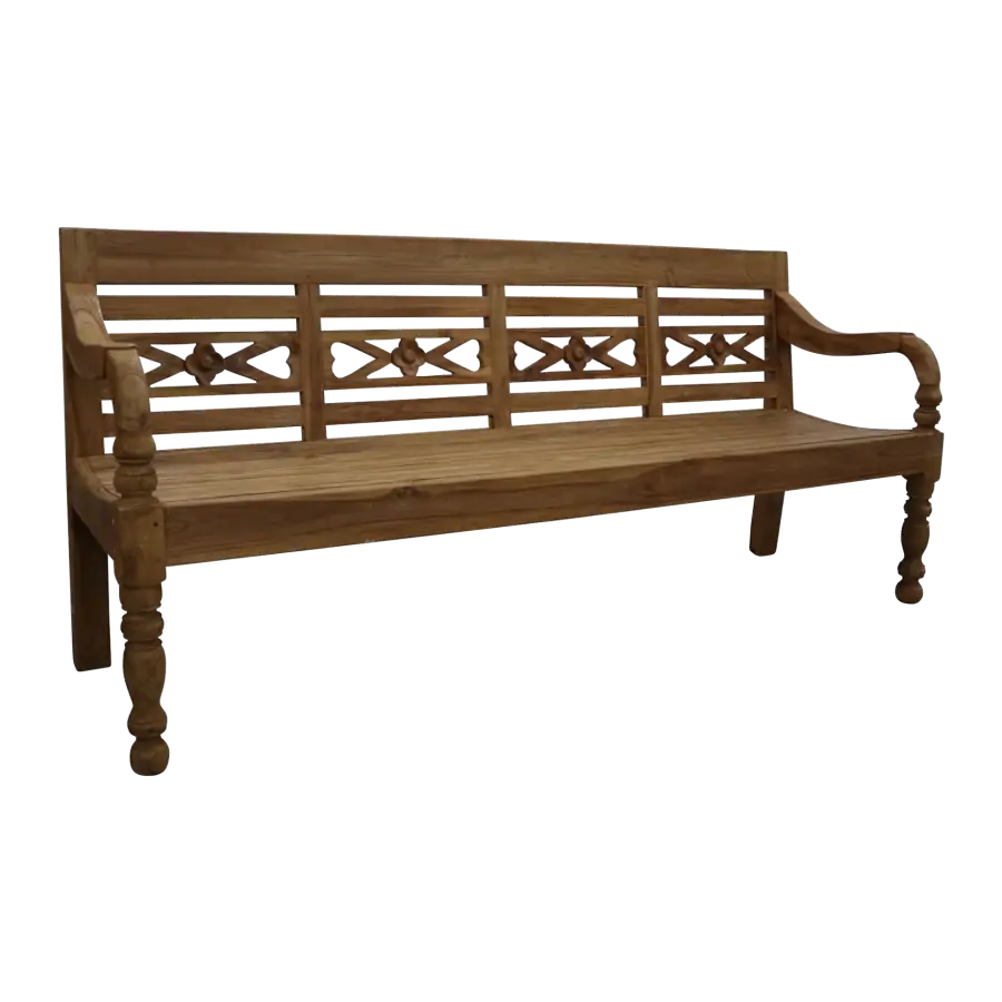 Stationsbank 4-zits | 200cm | Teakhout 