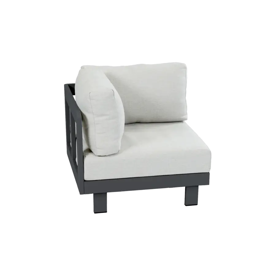 Eck-Element Tulum | Schwarz  & Beige