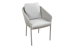 Dining Gartenstuhl Alezio | Beige | Camel Sake | Aluminium und Rope