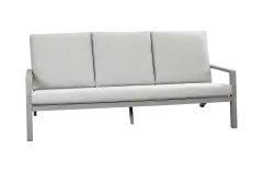 Loungesofa Bezano | 3-Sitzer | Taupe/Champagner | Aluminium