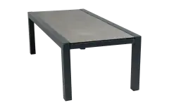 L&auml;nglicher Lounge-Tisch | Bezano | Mattschwarz | Aluminium