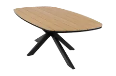 Ovaler Gartentisch Cadiz | 240 x 115 cm | Tecon Teak | Schwarz