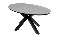 Ovaler Gartentisch | Limasol 220 x 115 cm | Polywood & Aluminium |  Grau