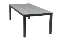 Gartentisch Limasol 225 x 100 cm | Polywood & Aluminium | Grau