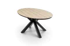 Ovale tuintafel cyprus wood black polywood aluminium PNG