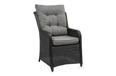 Dining-Gartenstuhl Dublin | Schwarz | Rattan  