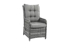 Verstellbarer Gartenstuhl Dublin | Aschgrau | Rattan