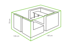 Lounge-Set Schutzh&uuml;lle 140 x 140 x 70 cm