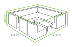 Lounge-Set Schutzh&uuml;lle 240 x 230 x 110 cm