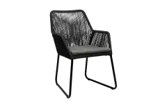 Dining-Gartenstuhl | Mona | Schwarz | Rope