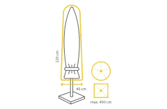 Sonnenschirm-Schutzh&uuml;lle 220 x 40 cm