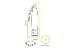 Sonnenschirm-Schutzh&uuml;lle 260 x 60 / 86 cm