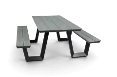 Picknicktafel Coffee Bay Grey Aluminium Polywood PNG