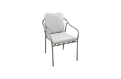 Dining Gartenstuhl Paris | Beige | Camel/Sake | Aluminium und Rope