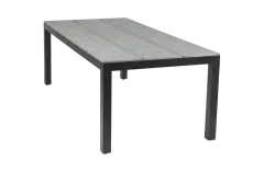 Gartentisch Limasol 225 x 100 cm | Polywood & Aluminium | Grau