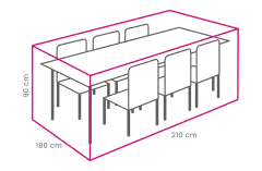 Gartenm&ouml;bel-Set Schutzh&uuml;lle 210 x 180 x 90 cm