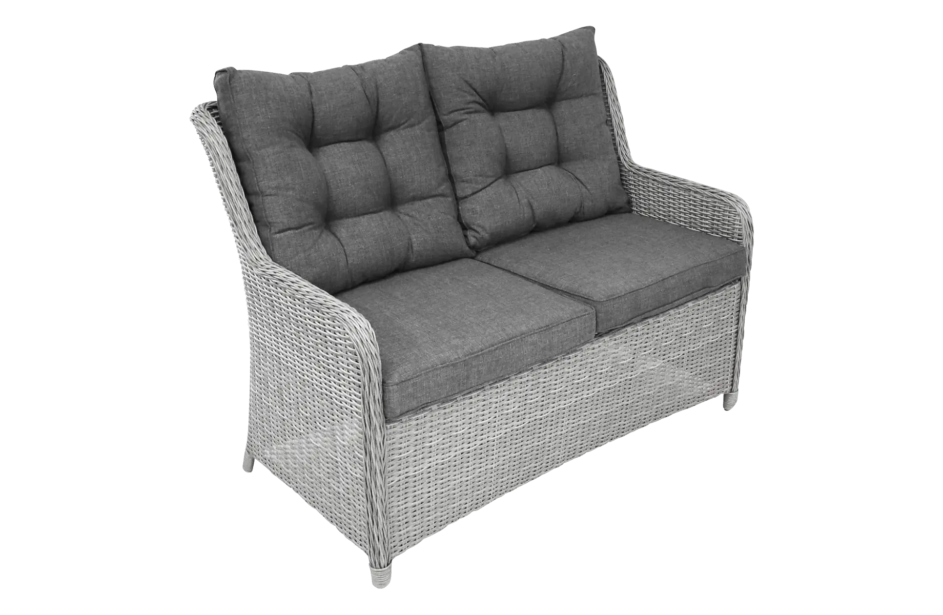 Dublin Lounge-Sofa | 2-Sitzer | Rattan | Mystic Grau