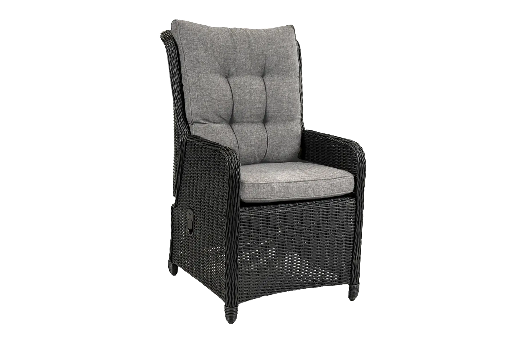 Verstellbarer Gartenstuhl | Dublin | Schwarz | Rattan