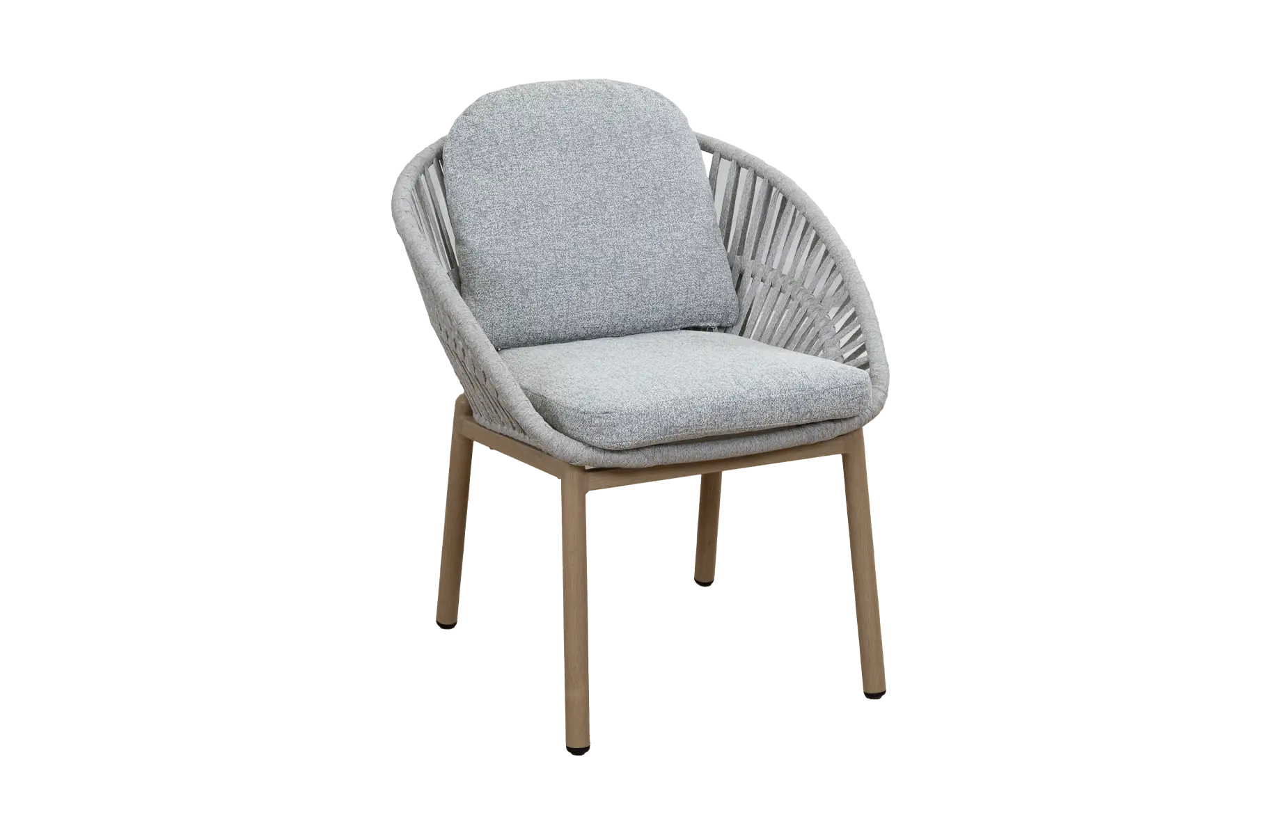 Dining Gartenstuhl Faro | Wood | Nordic Ash/Urban Twine | Aluminium und Rope