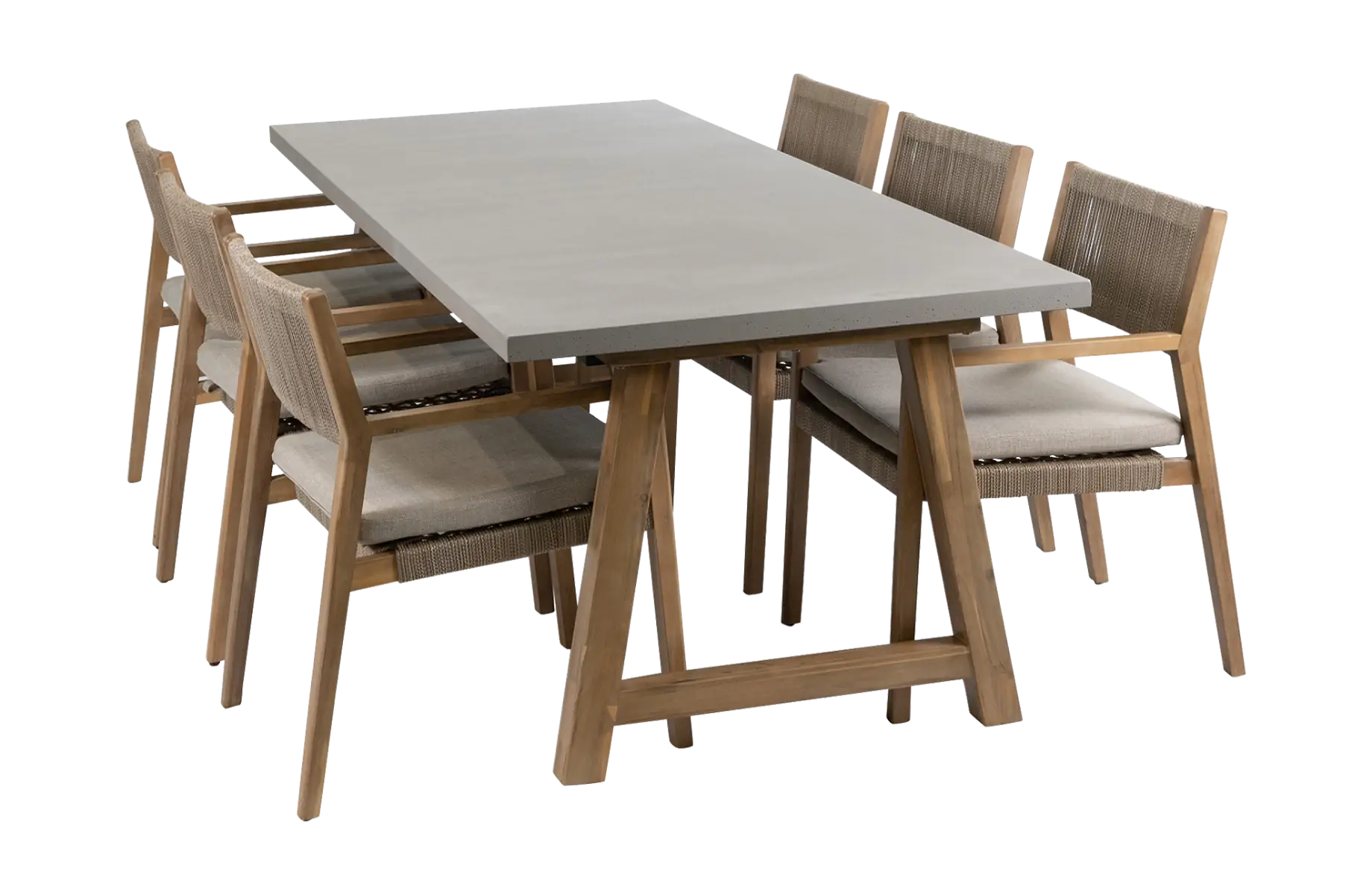 Felline-rock-beton-tuinset-acacia-polystone-4-seizoenen-tuinmeubelen