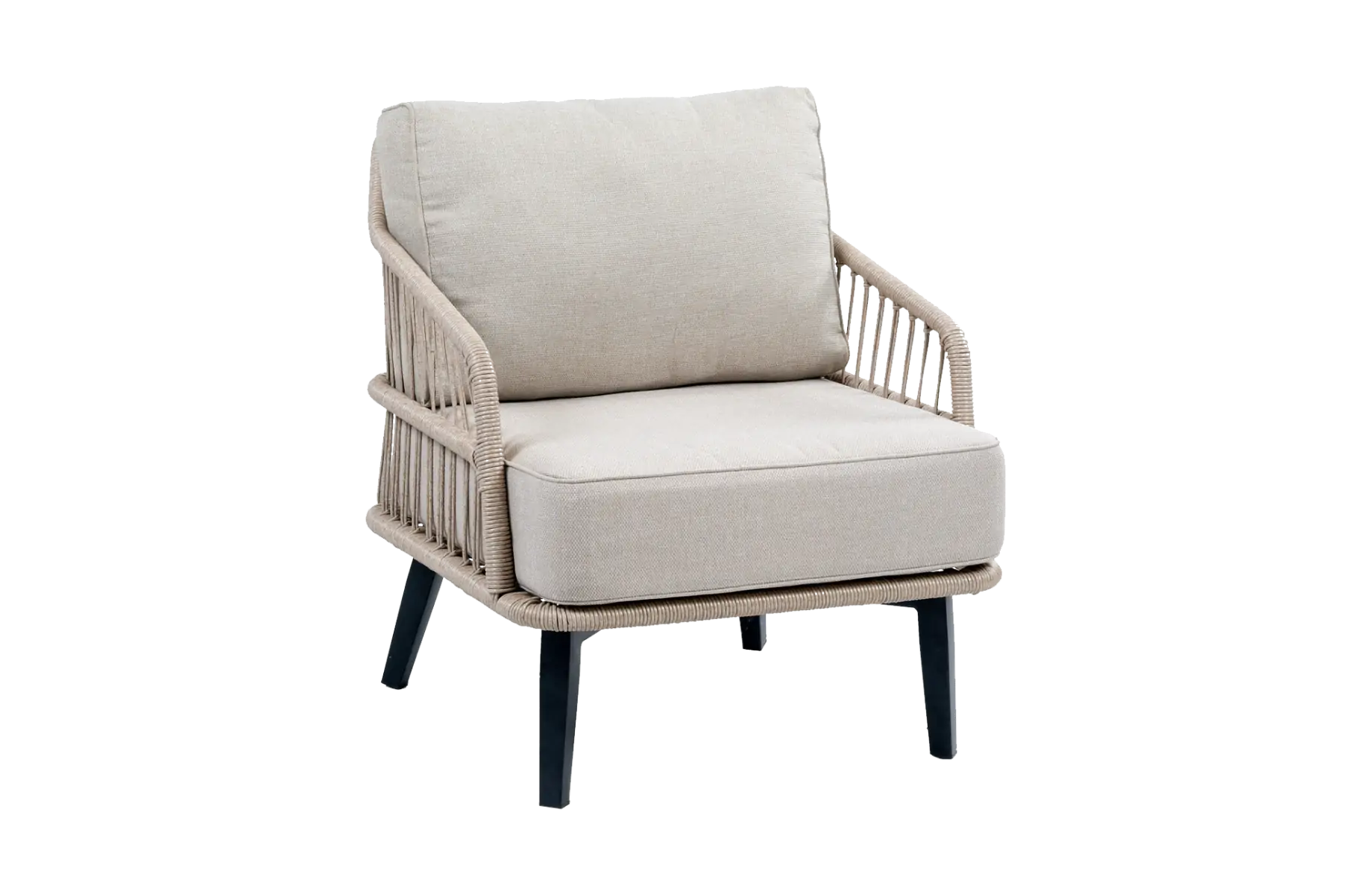 Lounge-Sessel Isabel | Sand | Rope