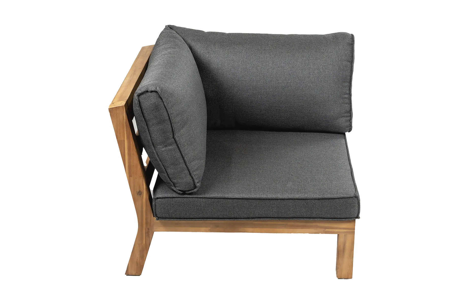 Eck-Element Kent | Grau | Akazienholz