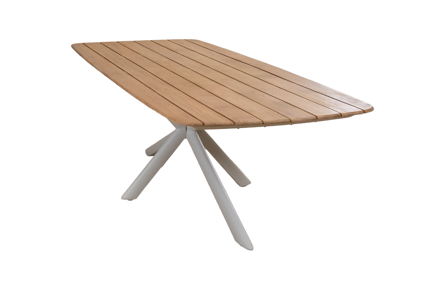 Gartentisch Leverano | 240 x 100 cm | Naturel | Teakholz und Aluminium