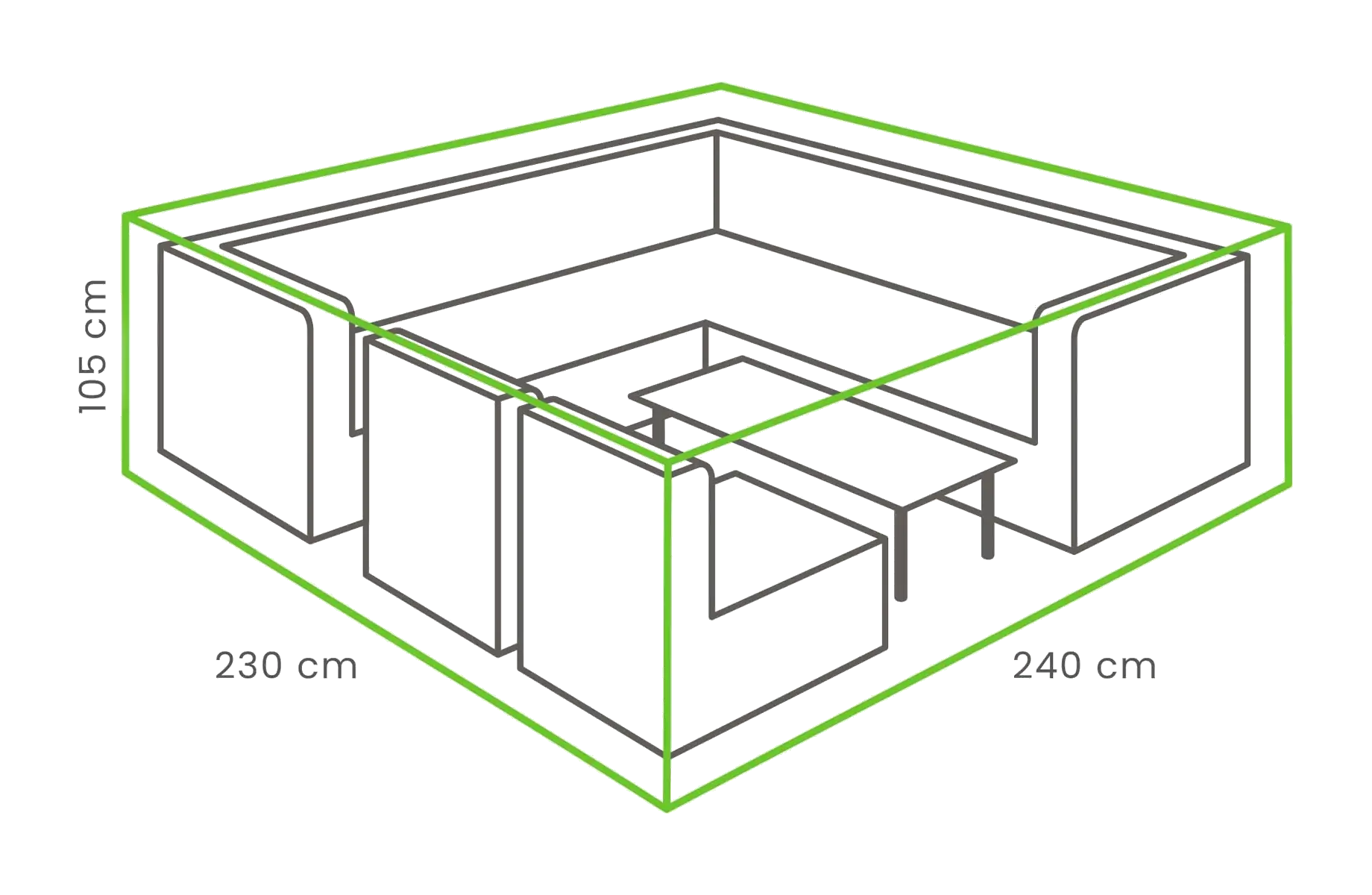 Lounge-Set Schutzhülle 240 x 230 x 110 cm