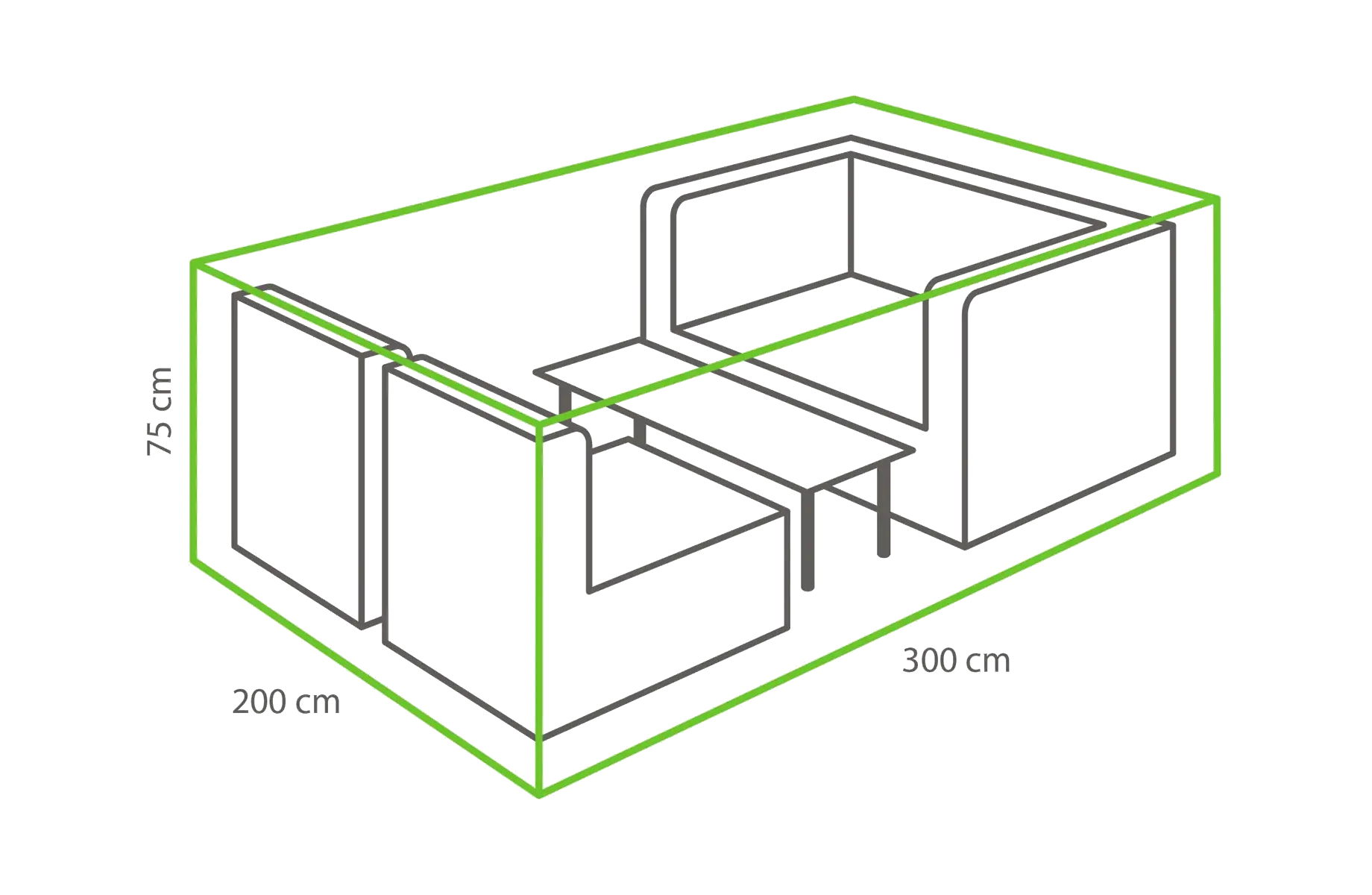 Lounge-Set Schutzhülle L 300 x 200 x 75 cm