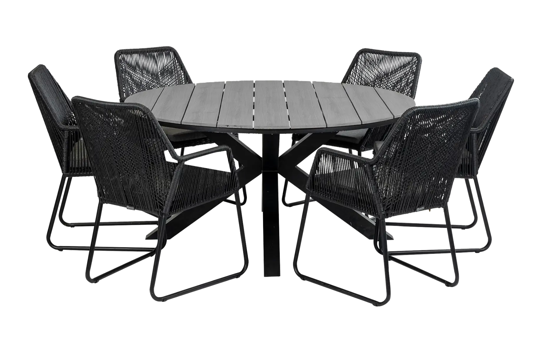 7-teiliges Gartenset | 6 Mona Gartenstühle  | Limasol Gartentisch | ø 150 cm