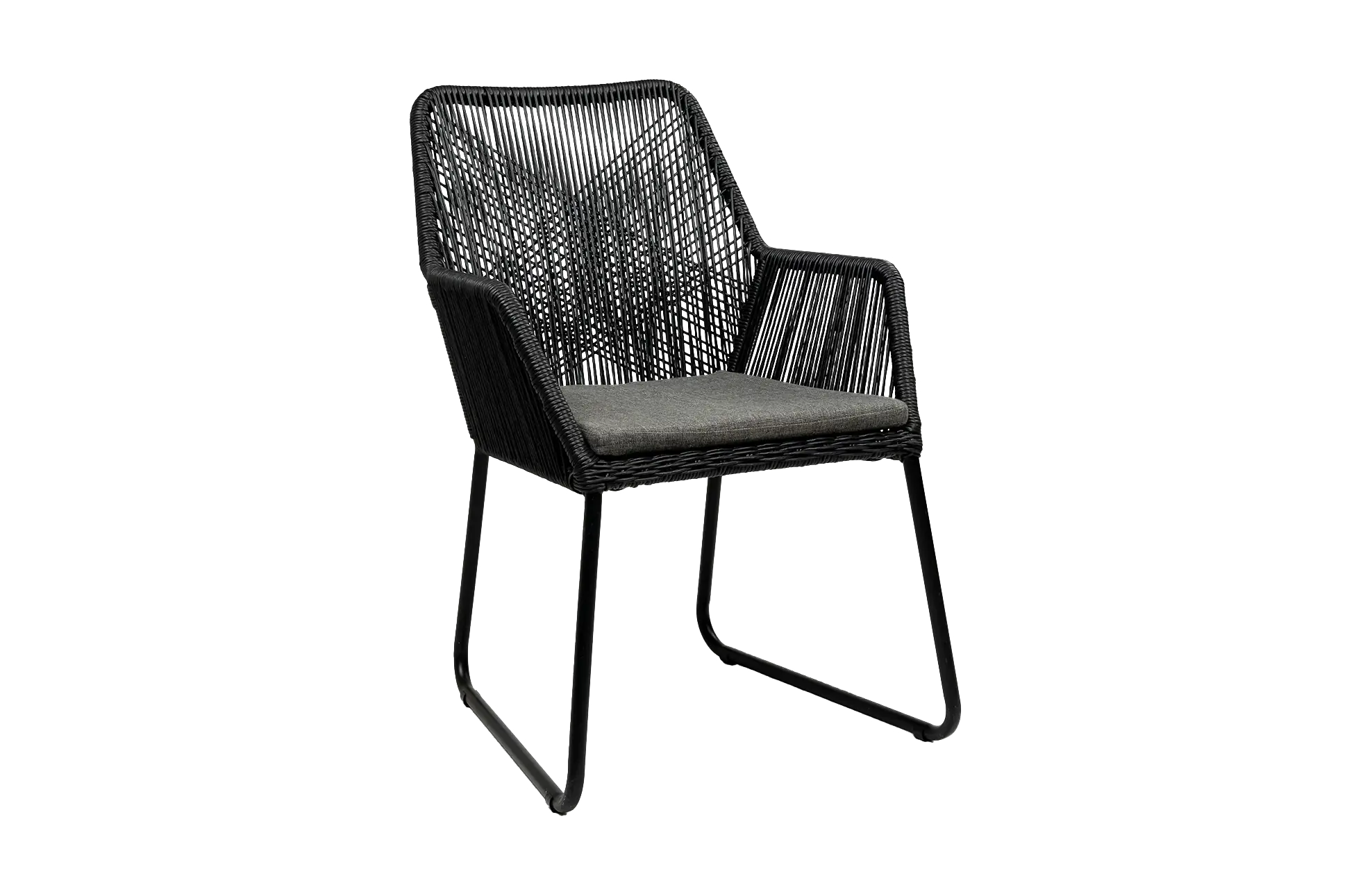 Dining-Gartenstuhl | Mona | Schwarz | Rope