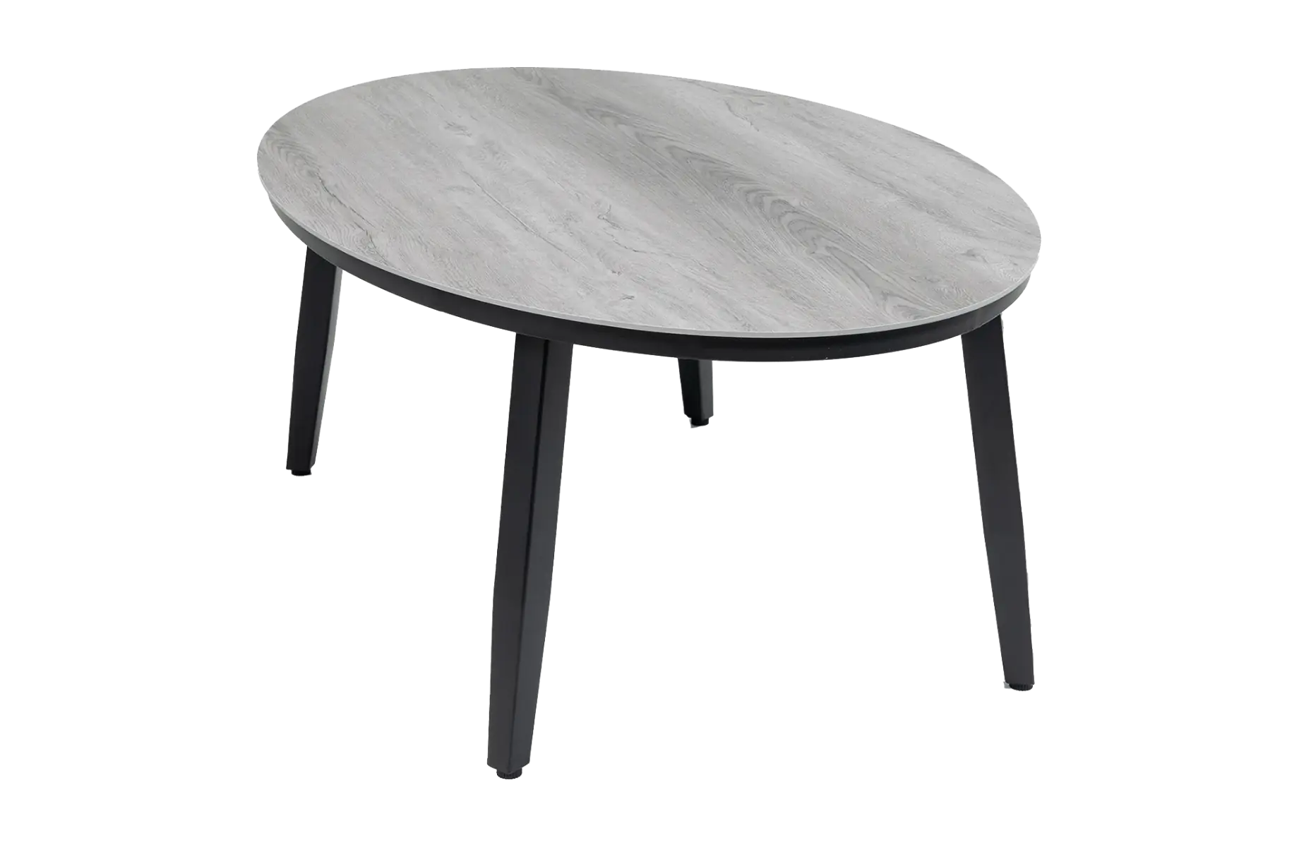 Beistelltisch Mykonos Oval 120x75cm | Grau | Aluminium & Kunststoff | Normin