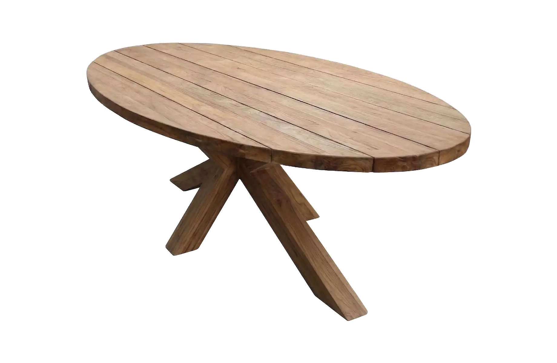 Ovaler Gartentisch Palu 240 x 120 cm | Holzgestell | Teakholz