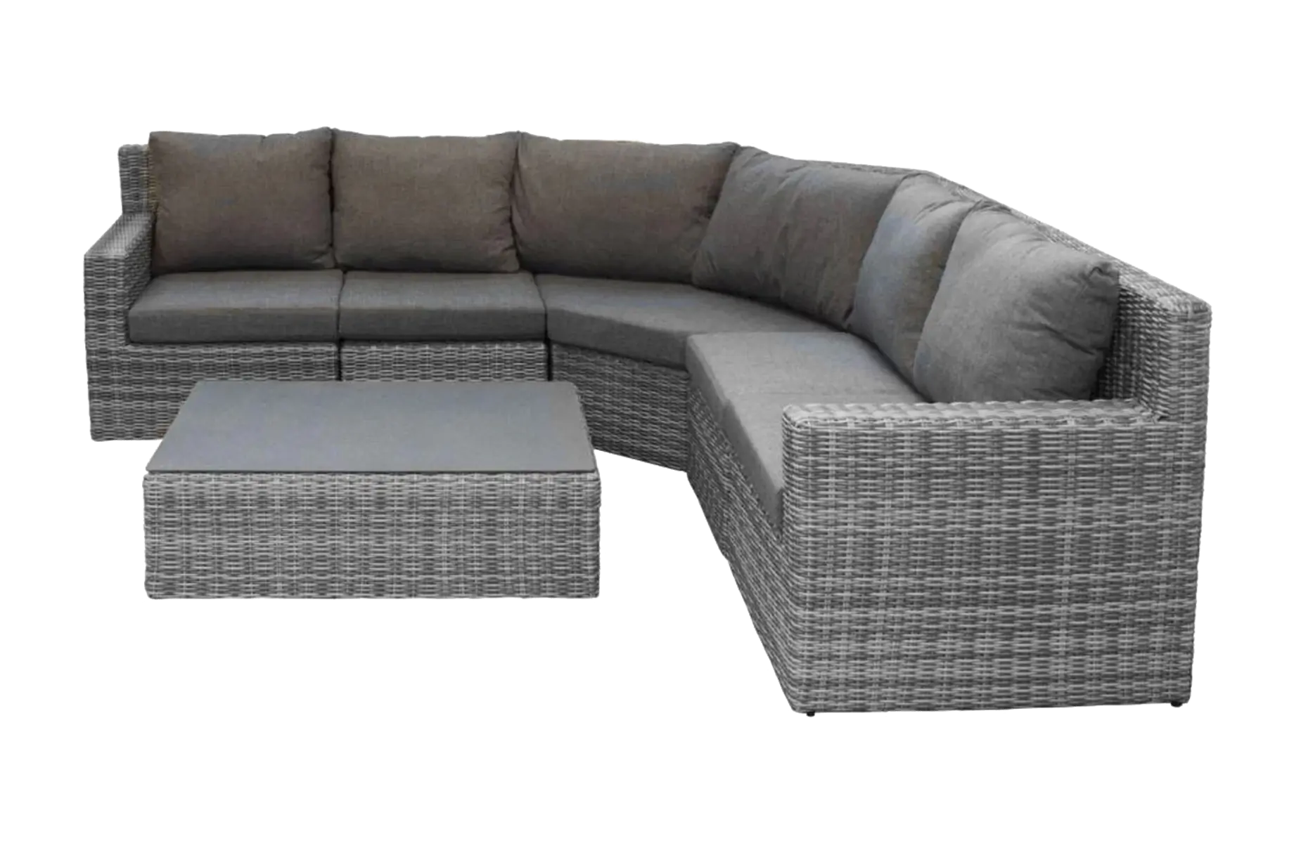 Sorrento XL Ecklounge-Set | Rattan | Aschgrau